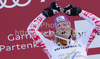 Winner Marlies Schild of Austria celebrates her medal won in Women slalom race of FIS alpine skiing World Championships in Garmisch-Partenkirchen, Germany. Women slalom race of FIS alpine skiing World Championships, was held on Saturday, 19th of February 2011, in Garmisch-Partenkirchen, Germany.
