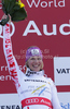Winner Marlies Schild of Austria celebrates her medal won in Women slalom race of FIS alpine skiing World Championships in Garmisch-Partenkirchen, Germany. Women slalom race of FIS alpine skiing World Championships, was held on Saturday, 19th of February 2011, in Garmisch-Partenkirchen, Germany.

