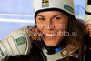 Third placed Maria Pietilae-Holmner of Sweden celebrates her medal won in Women slalom race of FIS alpine skiing World Championships in Garmisch-Partenkirchen, Germany. Women slalom race of FIS alpine skiing World Championships, was held on Saturday, 19th of February 2011, in Garmisch-Partenkirchen, Germany.
