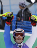 Third placed Manfred Moelgg of Italy reacts in finish of second run of Men slalom race of FIS alpine skiing World Championships in Garmisch-Partenkirchen, Germany. Men slalom race of FIS alpine skiing World Championships, was held on Sunday, 20th of February 2011, in Garmisch-Partenkirchen, Germany.
