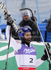 Winner Jean-Baptiste Grange of France reacts in finish of second run of Men slalom race of FIS alpine skiing World Championships in Garmisch-Partenkirchen, Germany. Men slalom race of FIS alpine skiing World Championships, was held on Sunday, 20th of February 2011, in Garmisch-Partenkirchen, Germany.
