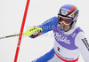 Manfred Moelgg of Italy skiing in first run of Men slalom race of FIS alpine skiing World Championships in Garmisch-Partenkirchen, Germany. Men slalom race of FIS alpine skiing World Championships, was held on Sunday, 20th of February 2011, in Garmisch-Partenkirchen, Germany.
