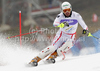 Manfred Pranger of Austria skiing in first run of Men slalom race of FIS alpine skiing World Championships in Garmisch-Partenkirchen, Germany. Men slalom race of FIS alpine skiing World Championships, was held on Sunday, 20th of February 2011, in Garmisch-Partenkirchen, Germany.
