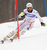 Manfred Pranger of Austria skiing in first run of Men slalom race of FIS alpine skiing World Championships in Garmisch-Partenkirchen, Germany. Men slalom race of FIS alpine skiing World Championships, was held on Sunday, 20th of February 2011, in Garmisch-Partenkirchen, Germany.
