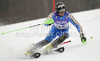 Jens Byggmark of Sweden skiing in first run of Men slalom race of FIS alpine skiing World Championships in Garmisch-Partenkirchen, Germany. Men slalom race of FIS alpine skiing World Championships, was held on Sunday, 20th of February 2011, in Garmisch-Partenkirchen, Germany.
