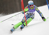 Matic Skube of Slovenia skiing in first run of Men slalom race of FIS alpine skiing World Championships in Garmisch-Partenkirchen, Germany. Men slalom race of FIS alpine skiing World Championships, was held on Sunday, 20th of February 2011, in Garmisch-Partenkirchen, Germany.
