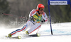 Cyprien Richard of France skiing in first run of Men giant slalom race of Audi FIS alpine skiing World Cup 2010-2011 in Kranjska Gora, Slovenia. Men giant slalom race of FIS alpine skiing World Championships, was held on Saturday, 5th of March 2011, in Kranjska Gora, Slovenia.
