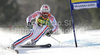 Gauthier De Tessieres of France skiing in first run of Men giant slalom race of Audi FIS alpine skiing World Cup 2010-2011 in Kranjska Gora, Slovenia. Men giant slalom race of FIS alpine skiing World Championships, was held on Saturday, 5th of March 2011, in Kranjska Gora, Slovenia.
