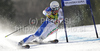 Davide Simoncelli of Italy skiing in first run of Men giant slalom race of Audi FIS alpine skiing World Cup 2010-2011 in Kranjska Gora, Slovenia. Men giant slalom race of FIS alpine skiing World Championships, was held on Saturday, 5th of March 2011, in Kranjska Gora, Slovenia.
