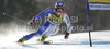 Manfred Moelgg of Italy skiing in first run of Men giant slalom race of Audi FIS alpine skiing World Cup 2010-2011 in Kranjska Gora, Slovenia. Men giant slalom race of FIS alpine skiing World Championships, was held on Saturday, 5th of March 2011, in Kranjska Gora, Slovenia.

