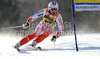Marcus Sandell of Finland skiing in first run of Men giant slalom race of Audi FIS alpine skiing World Cup 2010-2011 in Kranjska Gora, Slovenia. Men giant slalom race of FIS alpine skiing World Championships, was held on Saturday, 5th of March 2011, in Kranjska Gora, Slovenia.
