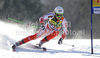 Samu Torsti of Finland skiing in first run of Men giant slalom race of Audi FIS alpine skiing World Cup 2010-2011 in Kranjska Gora, Slovenia. Men giant slalom race of FIS alpine skiing World Championships, was held on Saturday, 5th of March 2011, in Kranjska Gora, Slovenia.
