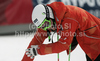 Samu Torsti of Finland reacts in finish of first run of Men giant slalom race of Audi FIS alpine skiing World Cup 2010-2011 in Kranjska Gora, Slovenia. Men giant slalom race of FIS alpine skiing World Championships, was held on Saturday, 5th of March 2011, in Kranjska Gora, Slovenia.
