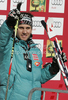 Philipp Schoerghofer of Austria reacts in finish of first run of Men giant slalom race of Audi FIS alpine skiing World Cup 2010-2011 in Kranjska Gora, Slovenia. Men giant slalom race of FIS alpine skiing World Championships, was held on Saturday, 5th of March 2011, in Kranjska Gora, Slovenia.
