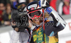 Leif Kristian Haugen of Norway reacts in finish of second run of Men giant slalom race of Audi FIS alpine skiing World Cup 2010-2011 in Kranjska Gora, Slovenia. Men giant slalom race of FIS alpine skiing World Championships, was held on Saturday, 5th of March 2011, in Kranjska Gora, Slovenia.
