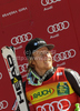 Third placed Ted Ligety of USA celebrates his medal won in Men giant slalom race of Audi FIS alpine skiing World Cup 2010-2011 in Kranjska Gora, Slovenia. Men giant slalom race of FIS alpine skiing World Championships, was held on Saturday, 5th of March 2011, in Kranjska Gora, Slovenia.
