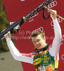 Second placed Alexis Pinturault of France celebrates his medal won in Men giant slalom race of Audi FIS alpine skiing World Cup 2010-2011 in Kranjska Gora, Slovenia. Men giant slalom race of FIS alpine skiing World Championships, was held on Saturday, 5th of March 2011, in Kranjska Gora, Slovenia.
