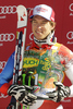 Winner Carlo Janka of Switzerland celebrates his medal won in Men giant slalom race of Audi FIS alpine skiing World Cup 2010-2011 in Kranjska Gora, Slovenia. Men giant slalom race of FIS alpine skiing World Championships, was held on Saturday, 5th of March 2011, in Kranjska Gora, Slovenia.
