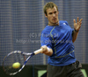 Gregor Zemlja of Slovenia  during match of Davis Cup between Slovenia and Finland. Match between Micke Kontinen of Finland and Gregor Zemlja of Slovenia was held in Tivoli Arena in Ljubljana, Slovenia, on Sunday, 6th of March 2011.

