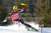 Ivica Kostelic of Croatia skiing in first run of Men slalom race of Audi FIS alpine skiing World Cup 2010-2011 in Kranjska Gora, Slovenia. Men slalom race of FIS alpine skiing World Championships, was held on Sunday, 6th of March 2011, in Kranjska Gora, Slovenia.
