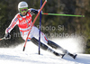 Steve Missillier of France skiing in first run of Men slalom race of Audi FIS alpine skiing World Cup 2010-2011 in Kranjska Gora, Slovenia. Men slalom race of FIS alpine skiing World Championships, was held on Sunday, 6th of March 2011, in Kranjska Gora, Slovenia.
