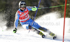 Jens Byggmark of Sweden skiing in first run of Men slalom race of Audi FIS alpine skiing World Cup 2010-2011 in Kranjska Gora, Slovenia. Men slalom race of FIS alpine skiing World Championships, was held on Sunday, 6th of March 2011, in Kranjska Gora, Slovenia.
