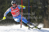 Markus Larsson of Sweden skiing in first run of Men slalom race of Audi FIS alpine skiing World Cup 2010-2011 in Kranjska Gora, Slovenia. Men slalom race of FIS alpine skiing World Championships, was held on Sunday, 6th of March 2011, in Kranjska Gora, Slovenia.
