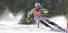 Fritz Dopfer of Germany skiing in first run of Men slalom race of Audi FIS alpine skiing World Cup 2010-2011 in Kranjska Gora, Slovenia. Men slalom race of FIS alpine skiing World Championships, was held on Sunday, 6th of March 2011, in Kranjska Gora, Slovenia.
