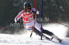 Victor Muffat Jeandet of France skiing in first run of Men slalom race of Audi FIS alpine skiing World Cup 2010-2011 in Kranjska Gora, Slovenia. Men slalom race of FIS alpine skiing World Championships, was held on Sunday, 6th of March 2011, in Kranjska Gora, Slovenia.
