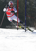 Thomas Fanara of France skiing in first run of Men slalom race of Audi FIS alpine skiing World Cup 2010-2011 in Kranjska Gora, Slovenia. Men slalom race of FIS alpine skiing World Championships, was held on Sunday, 6th of March 2011, in Kranjska Gora, Slovenia.
