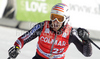 Second placed Nolan Kasper of USA reacts in finish of second run of Men slalom race of Audi FIS alpine skiing World Cup 2010-2011 in Kranjska Gora, Slovenia. Men slalom race of FIS alpine skiing World Championships, was held on Sunday, 6th of March 2011, in Kranjska Gora, Slovenia.
