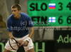 Jarkko Nieminen of Finland  during match of Davis Cup between Slovenia and Finland. Match between Jarkko Nieminen of Finland and Blaz Kavcic of Slovenia was held in Tivoli Arena in Ljubljana, Slovenia, on Sunday, 6th of March 2011.
