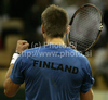 Jarkko Nieminen of Finland during match of Davis Cup between Slovenia and Finland. Match between Jarkko Nieminen of Finland and Blaz Kavcic of Slovenia was held in Tivoli Arena in Ljubljana, Slovenia, on Sunday, 6th of March 2011.
