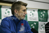Jarkko Nieminen of Finland in press conference after match of Davis Cup between Slovenia and Finland. Match between Jarkko Nieminen of Finland and Blaz Kavcic of Slovenia was held in Tivoli Arena in Ljubljana, Slovenia, on Sunday, 6th of March 2011.
