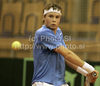 Micke Kontinen of Finland  during match of Davis Cup between Slovenia and Finland. Match between Micke Kontinen of Finland and Gregor Zemlja of Slovenia was held in Tivoli Arena in Ljubljana, Slovenia, on Sunday, 6th of March 2011.
