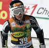 Lotte Smiseth Sejersted of Norway reacts in finish of Women super-g race of Audi FIS alpine skiing World Cup 2010-2011 in Tarvisio, Italy. Women super-g race of Audi FIS alpine skiing World Cup 2010-2011, was held on Sunday, 6th of March 2011, in Tarvisio, Italy.
