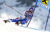 Tessa Worley of France skiing in first run of women giant slalom race of Audi FIS Alpine skiing World cup in Soelden, Austria. First race of season 2011-2012 was held on Rettenbach glacier above Soelden, Austria, on Saturday, 22nd of October 2011.
