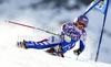 Tessa Worley of France skiing in first run of women giant slalom race of Audi FIS Alpine skiing World cup in Soelden, Austria. First race of season 2011-2012 was held on Rettenbach glacier above Soelden, Austria, on Saturday, 22nd of October 2011.
