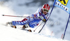 Anemone Marmottan of France skiing in first run of women giant slalom race of Audi FIS Alpine skiing World cup in Soelden, Austria. First race of season 2011-2012 was held on Rettenbach glacier above Soelden, Austria, on Saturday, 22nd of October 2011.
