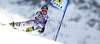 Veronique Hronek of Germany skiing in first run of women giant slalom race of Audi FIS Alpine skiing World cup in Soelden, Austria. First race of season 2011-2012 was held on Rettenbach glacier above Soelden, Austria, on Saturday, 22nd of October 2011.
