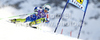 Mateja Robnik of Slovenia skiing in first run of women giant slalom race of Audi FIS Alpine skiing World cup in Soelden, Austria. First race of season 2011-2012 was held on Rettenbach glacier above Soelden, Austria, on Saturday, 22nd of October 2011.
