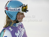 Tanja Poutiainen of Finland reacts in finish of first run of women giant slalom race of Audi FIS Alpine skiing World cup in Soelden, Austria. First race of season 2011-2012 was held on Rettenbach glacier above Soelden, Austria, on Saturday, 22nd of October 2011.
