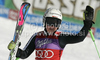 Second placed Viktoria Rebensburg of Germany reacts in finish of second run of women giant slalom race of Audi FIS Alpine skiing World cup in Soelden, Austria. First race of season 2011-2012 was held on Rettenbach glacier above Soelden, Austria, on Saturday, 22nd of October 2011.
