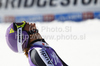 Maria Hoefl-Riesch of Germany reacts in finish of second run of women giant slalom race of Audi FIS Alpine skiing World cup in Soelden, Austria. First race of season 2011-2012 was held on Rettenbach glacier above Soelden, Austria, on Saturday, 22nd of October 2011.

