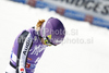 Maria Hoefl-Riesch of Germany reacts in finish of second run of women giant slalom race of Audi FIS Alpine skiing World cup in Soelden, Austria. First race of season 2011-2012 was held on Rettenbach glacier above Soelden, Austria, on Saturday, 22nd of October 2011.
