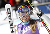 Winner Lindsey Vonn of USA reacts in finish of second run of women giant slalom race of Audi FIS Alpine skiing World cup in Soelden, Austria. First race of season 2011-2012 was held on Rettenbach glacier above Soelden, Austria, on Saturday, 22nd of October 2011.
