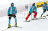 Kalle Palander of Finland (L), Andreas Romar of Finland (M) and Marcus Sandell of Finland (R) during course inspection of men giant slalom race of Audi FIS Alpine skiing World cup in Soelden, Austria. First race of men season 2011-2012 was held on Rettenbach glacier above Soelden, Austria, on Sunday, 23rd of October 2011.
