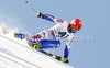Cyprien Richard of France skiing in first run of men giant slalom race of Audi FIS Alpine skiing World cup in Soelden, Austria. First race of men season 2011-2012 was held on Rettenbach glacier above Soelden, Austria, on Sunday, 23rd of October 2011.
