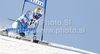 Andre Myhrer of Sweden skiing in first run of men giant slalom race of Audi FIS Alpine skiing World cup in Soelden, Austria. First race of men season 2011-2012 was held on Rettenbach glacier above Soelden, Austria, on Sunday, 23rd of October 2011.
