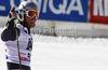 Fritz Dopfer of Germany reacts in finish of second run of men giant slalom race of Audi FIS Alpine skiing World cup in Soelden, Austria. First race of men season 2011-2012 was held on Rettenbach glacier above Soelden, Austria, on Sunday, 23rd of October 2011.
